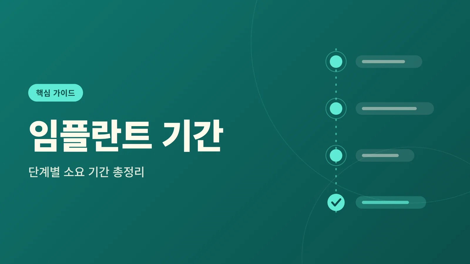 임플란트 기간 단계별 소요 ...