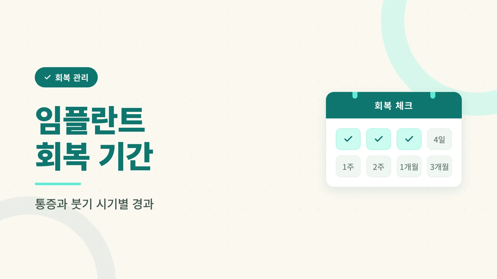 임플란트 식립 후 통증과 회...